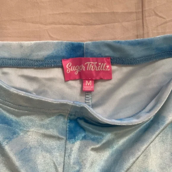 Sugar Thrillz Blue Ballet Print Leggings - Picture 2 of 4